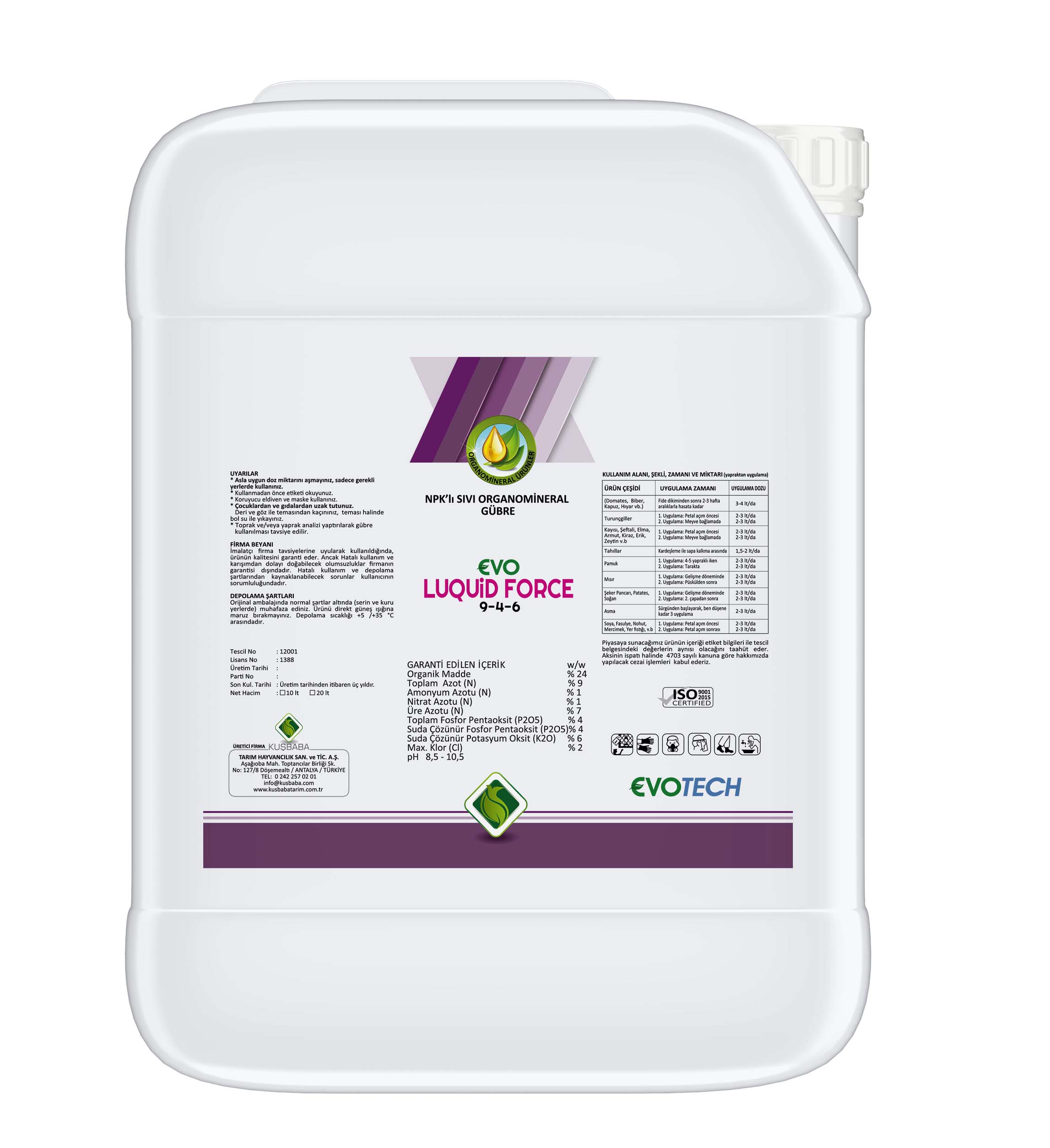 LIQUID ORGANOMINERAL FERTILIZER WITH NPK